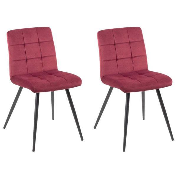 Chaise Bordeaux CHAFRABORN-LOT DE 2