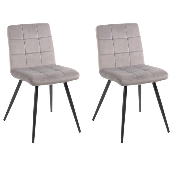 Chaise Gris CHAFRAGRIS-LOT DE 2