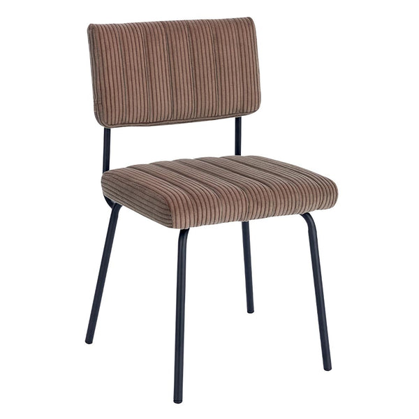 Chaises côtelé Camel  –CHALINCAM-LOT DE 2