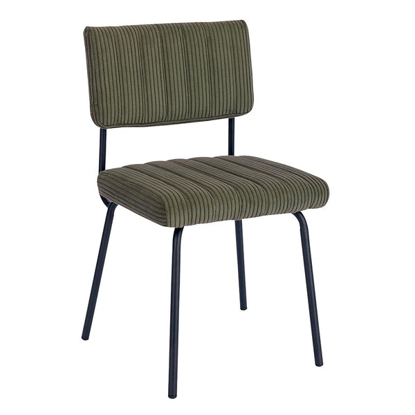 Chaises côtelé Kaki  –CHALINKAK-LOT DE 2