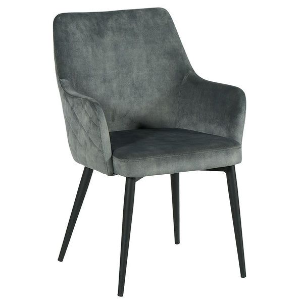 Chaise en Velours Gris CHMAGRI