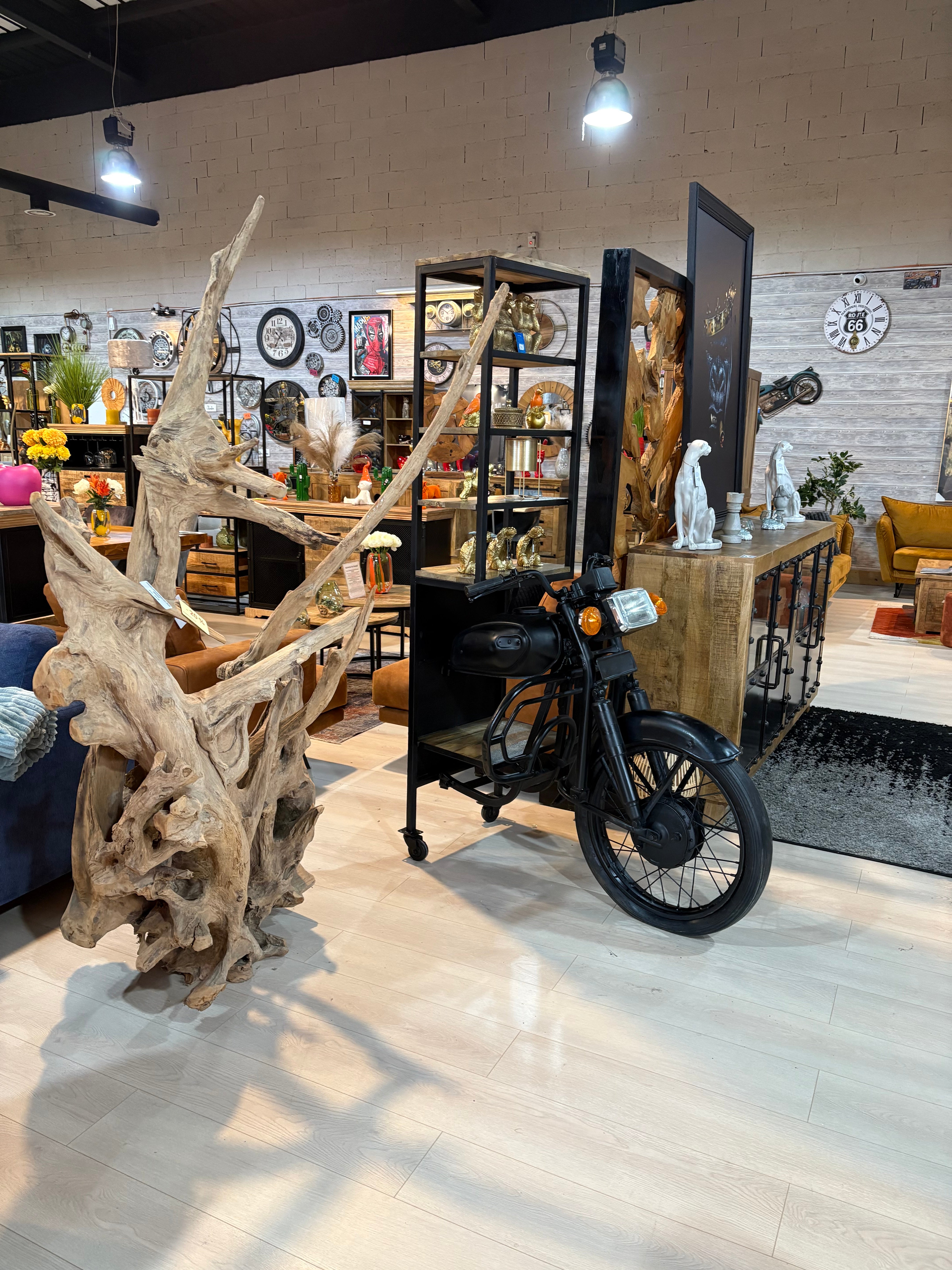 Etagère en Manguier et Métal Moto