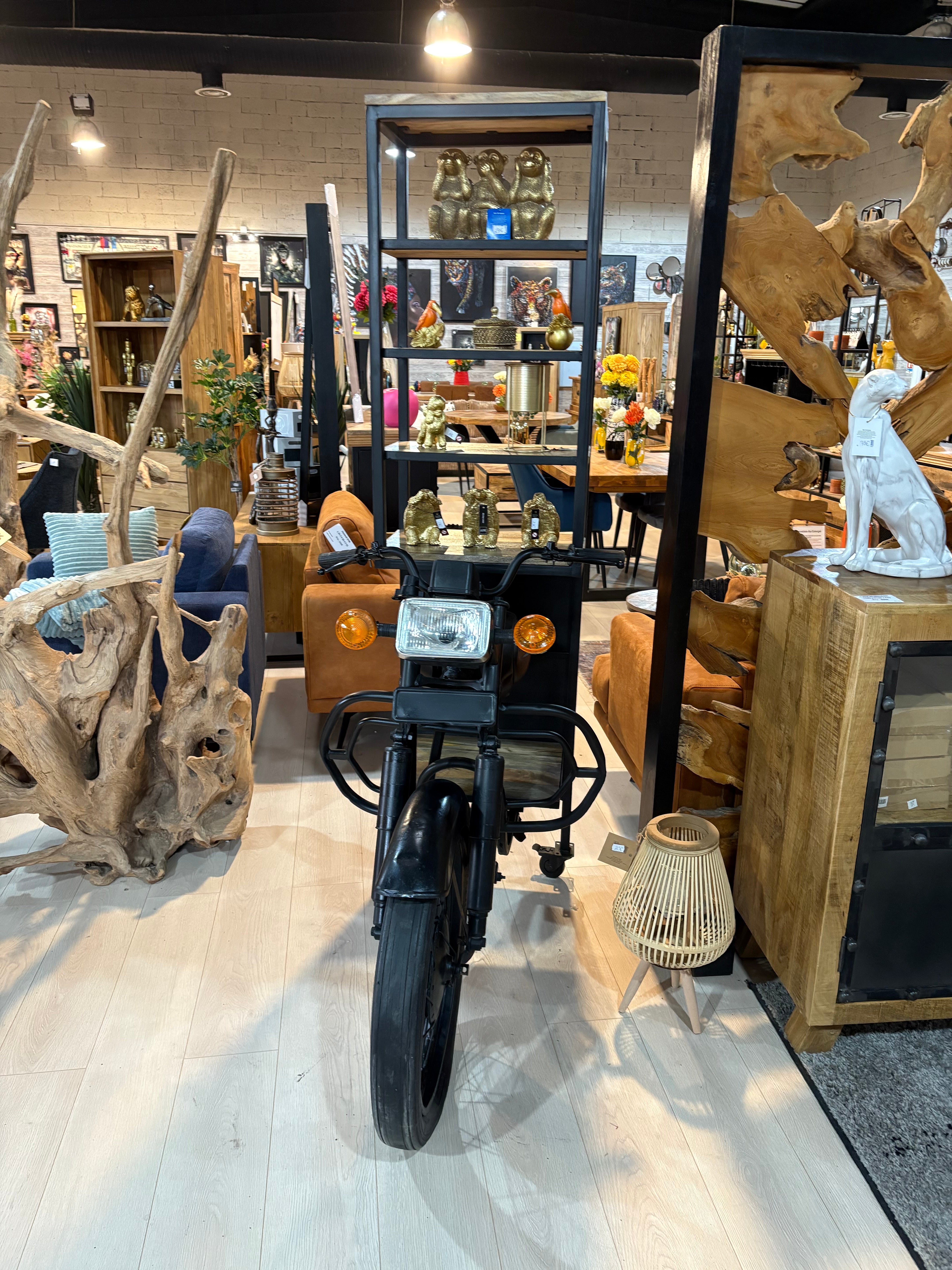 Etagère en Manguier et Métal Moto