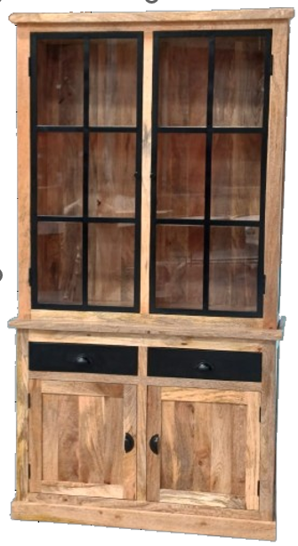 Vitrine en Manguier massif WOOD-212