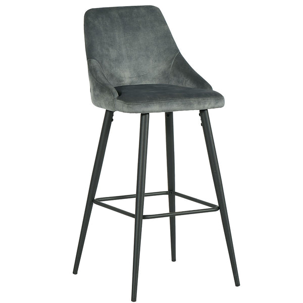 Chaise de bar Gris CHABARLOU3GRI-LOT DE 2