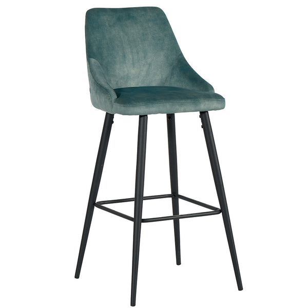 Chaise de bar Bleu pétrole CHABARLOU3PET-LOT DE 2