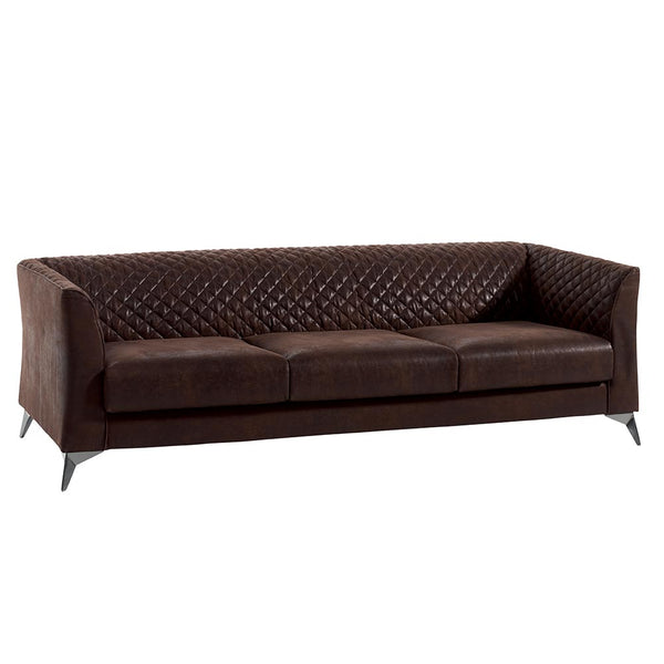 Canapé 3 places tissu marron  LIVERPOOLXXL